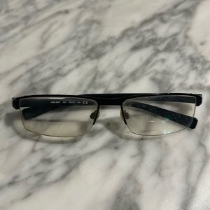 Nike Eyeglass Rectangle Frames 8097 Black 55-10/140